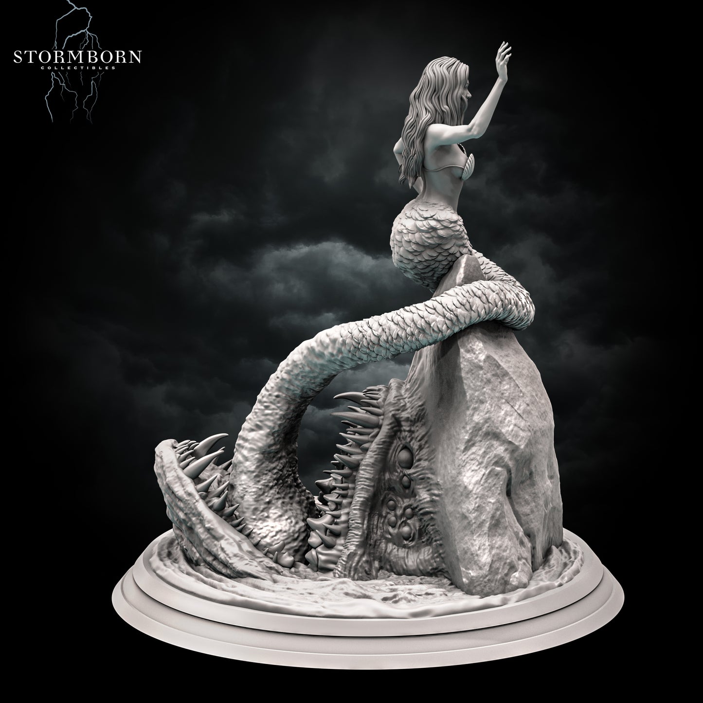 Mermaid Mimic - Sea Creature - Compatible with Warhammer 40K - by StormBurn Miniatures - Tabletop RPG Miniature - Roleplaying 3D Printed Fantasy Mini