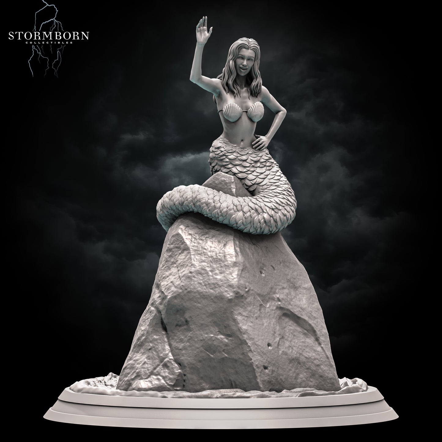 Mermaid Mimic - Sea Creature - Compatible with Warhammer 40K - by StormBurn Miniatures - Tabletop RPG Miniature - Roleplaying 3D Printed Fantasy Mini