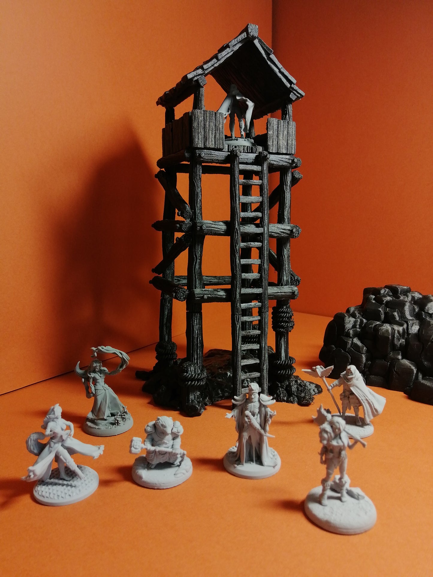 Metalhead Lookout Tower - Terrain - by 3dartDigital - Tabletop RPG Miniature - Roleplaying 3D Printed Fantasy Mini