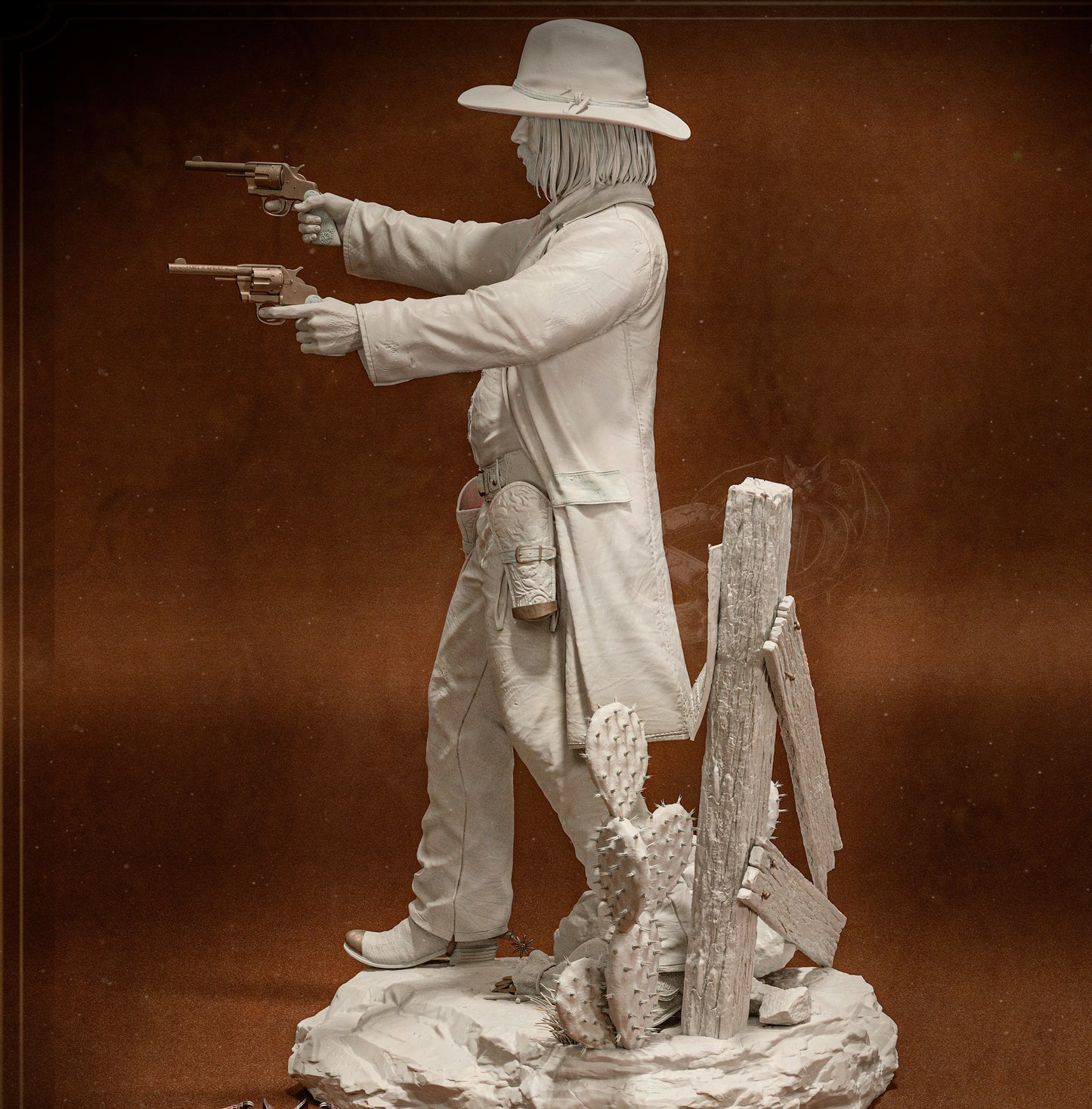 Micah Bell- Red Dead Redemption II Sculpture (75mm to 500mm) - Unassembled/Unpainted/3D Print