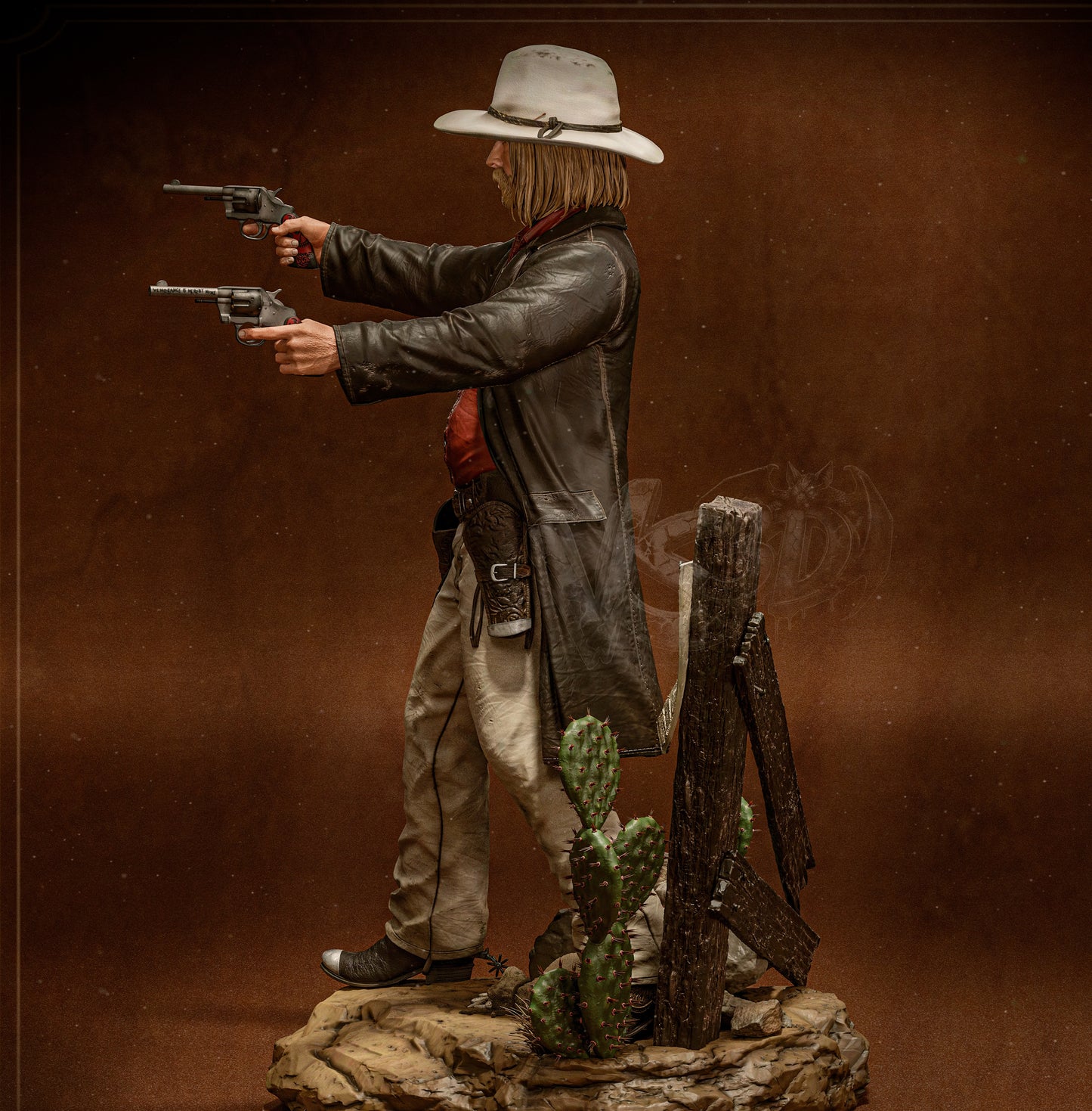 Micah Bell- Red Dead Redemption II Sculpture (75mm to 500mm) - Unassembled/Unpainted/3D Print