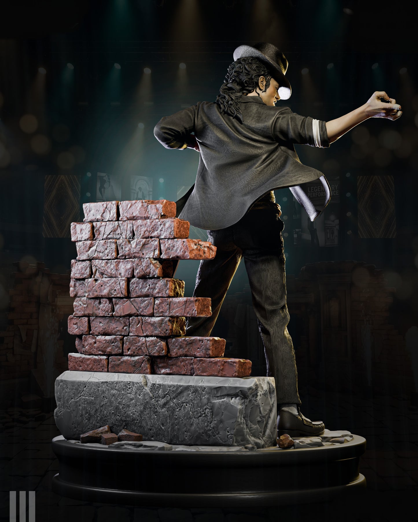 Michael Jackson Sculpture (75mm to 500mm) - Unassembled/Unpainted/3D Print