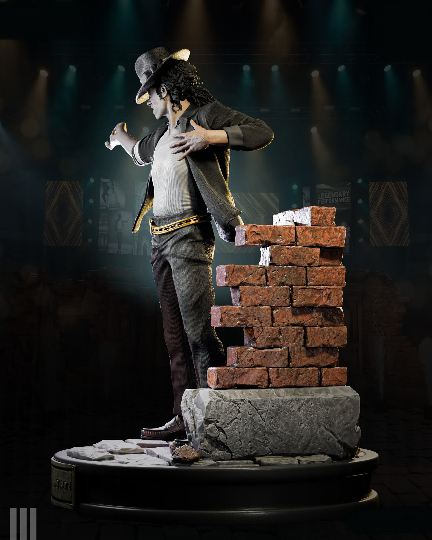 Michael Jackson Sculpture (75mm to 500mm) - Unassembled/Unpainted/3D Print