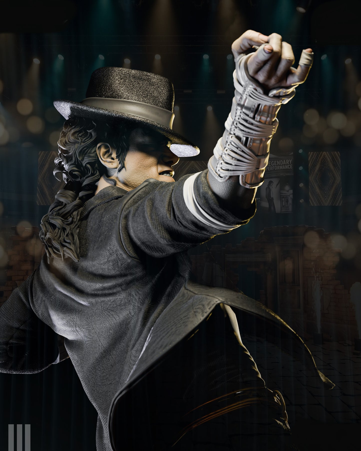 Michael Jackson Sculpture (75mm to 500mm) - Unassembled/Unpainted/3D Print
