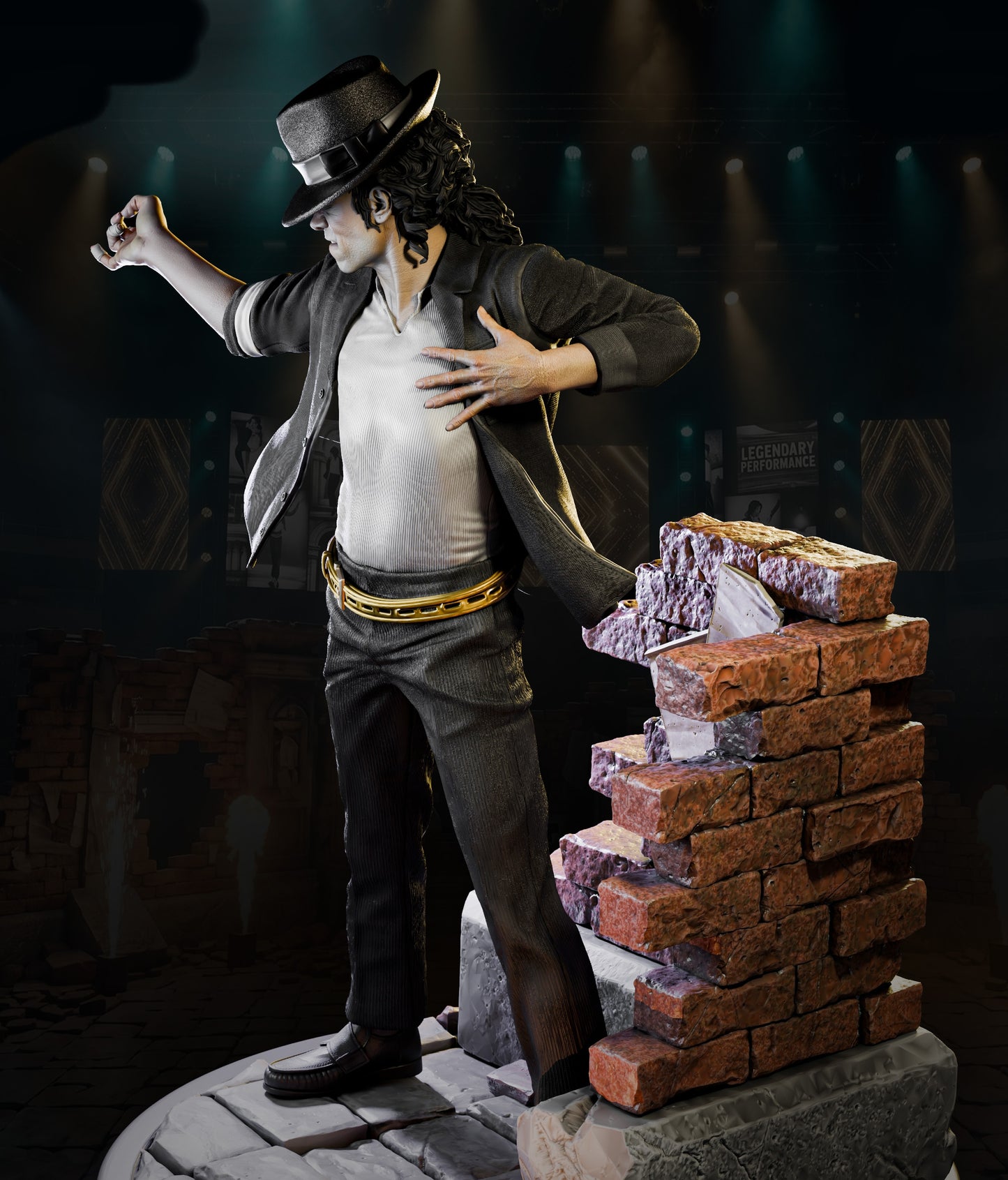 Michael Jackson Sculpture (75mm to 500mm) - Unassembled/Unpainted/3D Print