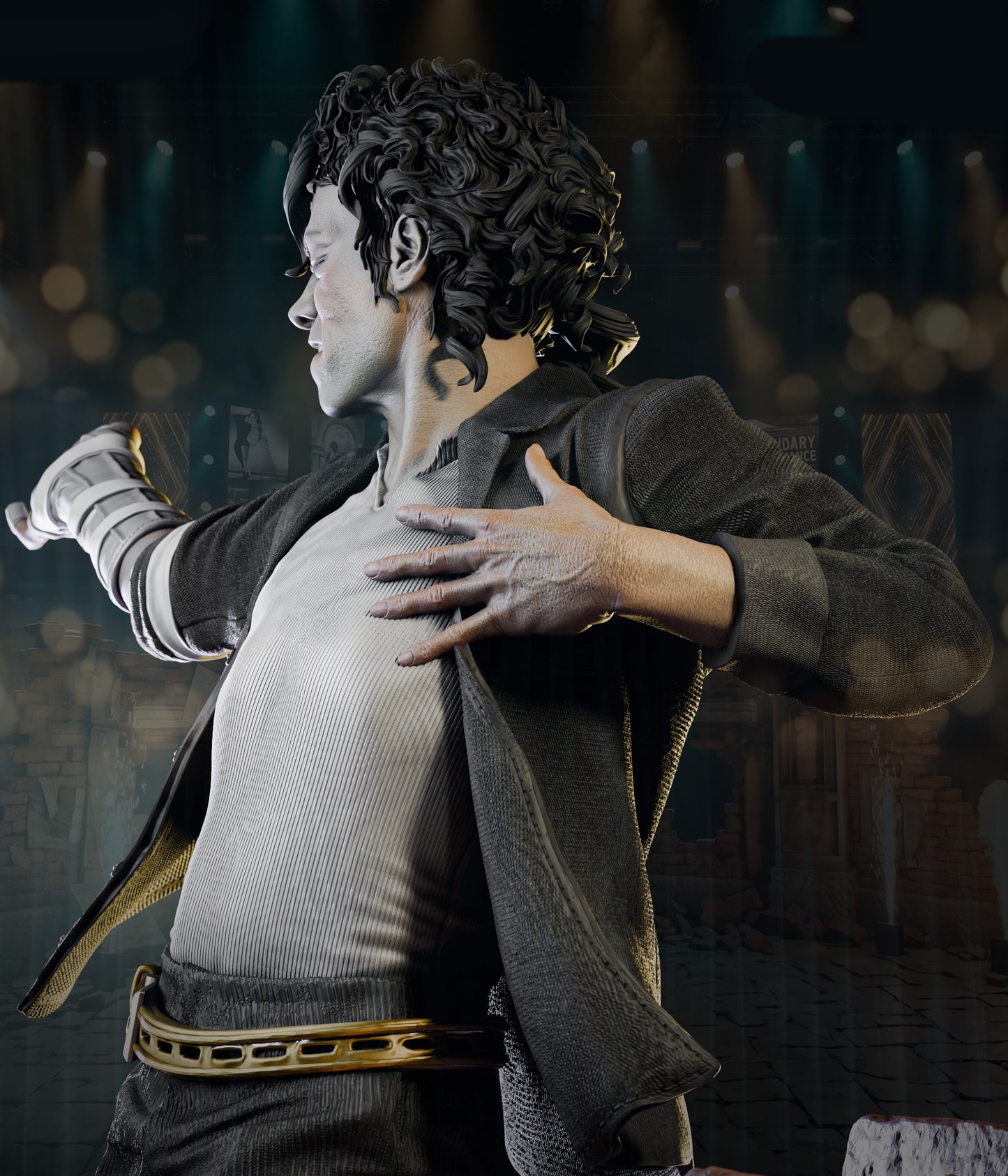 Michael Jackson Sculpture (75mm to 500mm) - Unassembled/Unpainted/3D Print