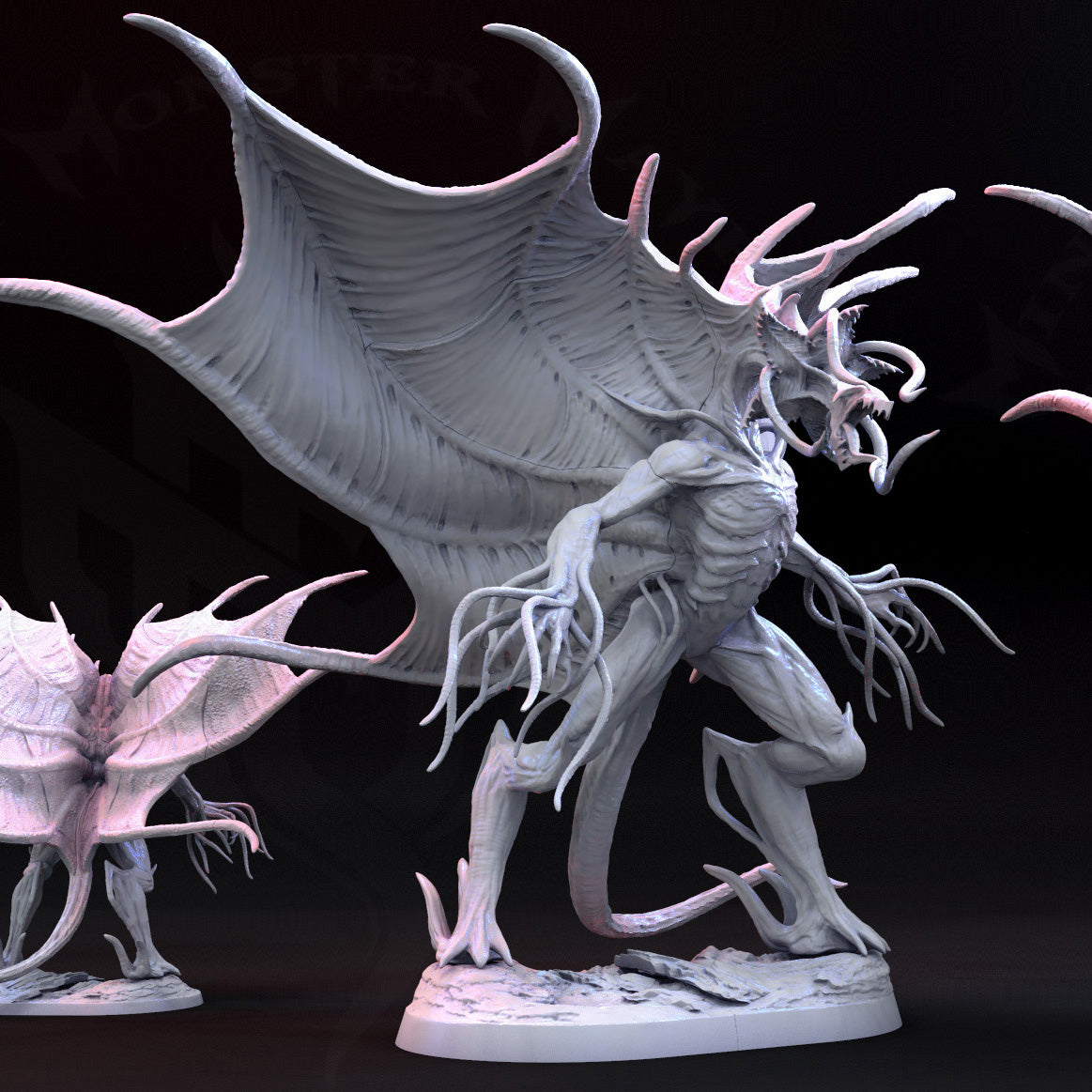 Mind Flayer Dragon - by Mini Monster Mayhem- Tabletop RPG Miniature - Roleplaying 3D Printed Fantasy Mini