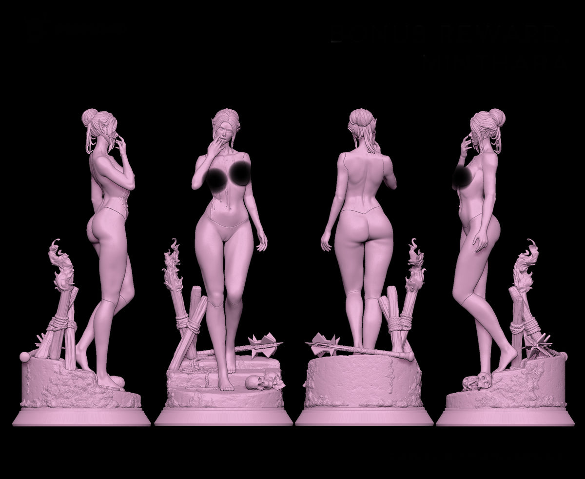 Minthara NSFW Sculpture(75mm to 500mm) - Unassembled/Unpainted/3D Print