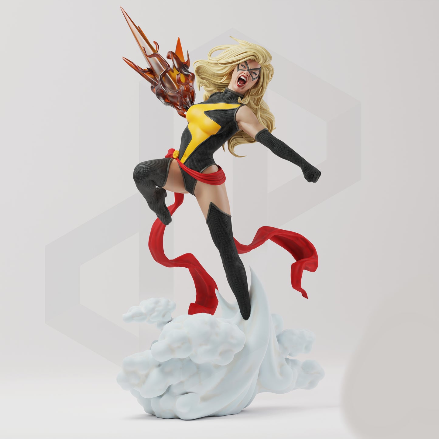 Miss Marvel - Avengers - Marvel Universe- by 3D Wicked - Tabletop RPG Miniature - Roleplaying 3D Printed Fantasy Mini