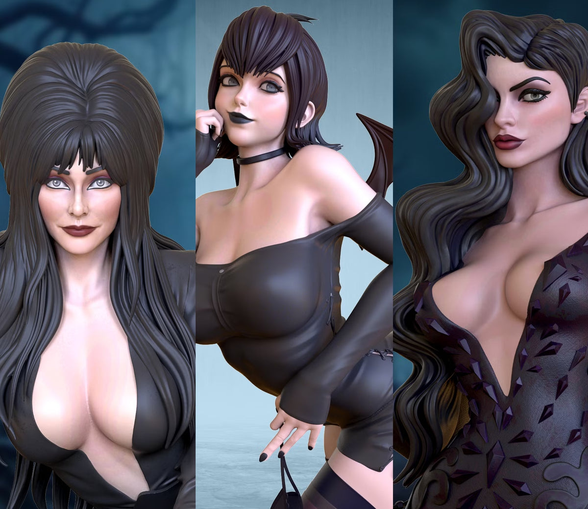 Mistress Of Midnight Diorama (75mm to 500mm) - Unassembled/Unpainted/3D Print