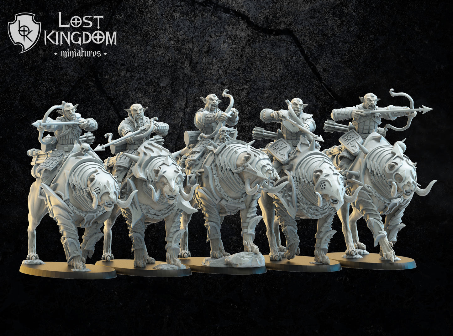 Mongobbo Bowmen Knights - Compatible with Warhammer 40k - by Lost Kingdom - Tabletop RPG Miniature - Roleplaying 3D Printed Fantasy Mini