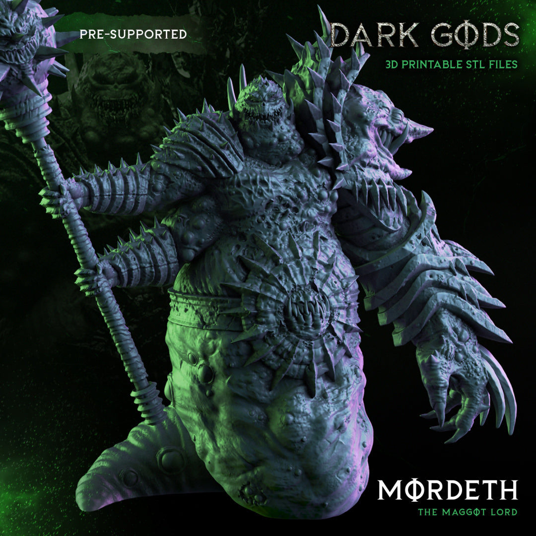 Mordeth - The Maggot Lord - Demon - by Dark Gods- Tabletop RPG Miniature - Roleplaying 3D Printed Fantasy Mini