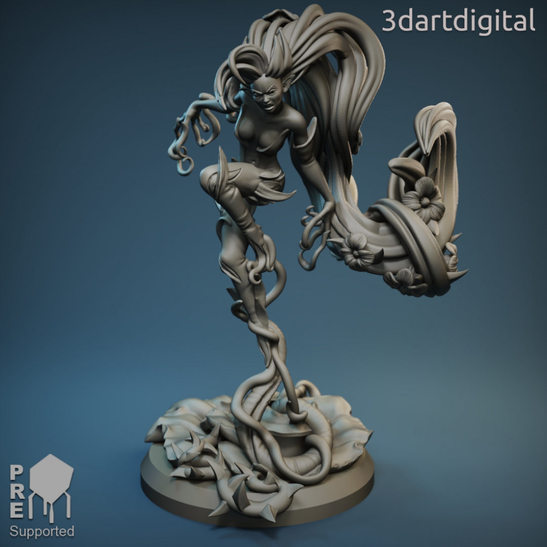 Mortivinea Thornlocks - by 3dartDigital - Tabletop RPG Miniature - Roleplaying 3D Printed Fantasy Mini