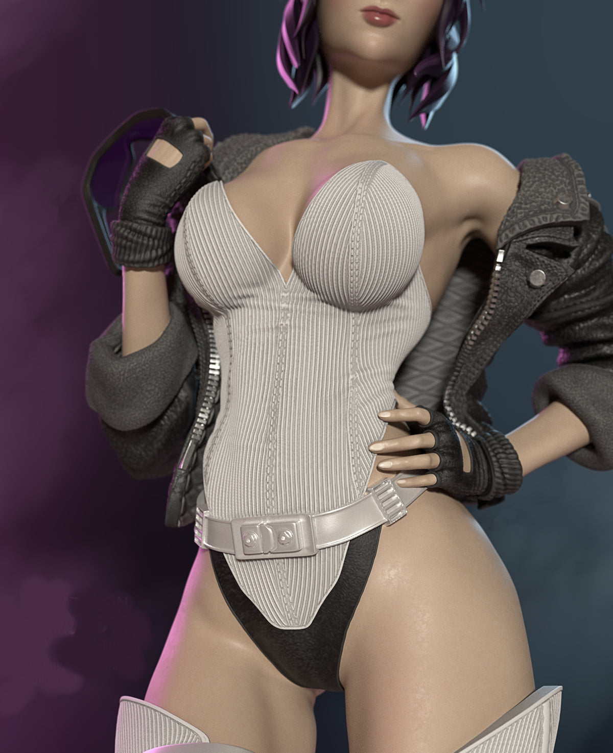 Motoko Kusanagi – Ghost in the Shell Sculpture (75mm to 500mm) - Unassembled/Unpainted/3D Print