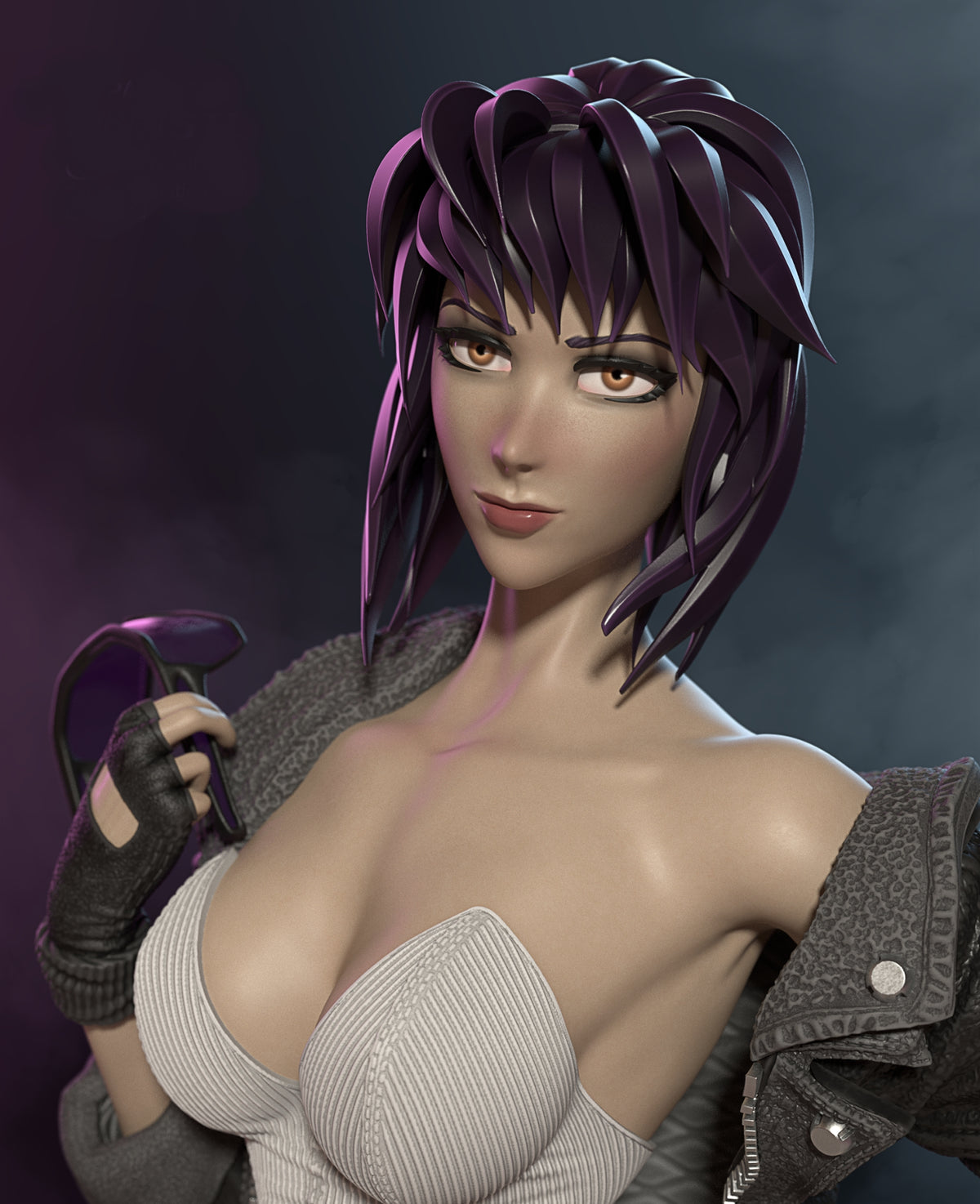 Motoko Kusanagi – Ghost in the Shell Sculpture (75mm to 500mm) - Unassembled/Unpainted/3D Print