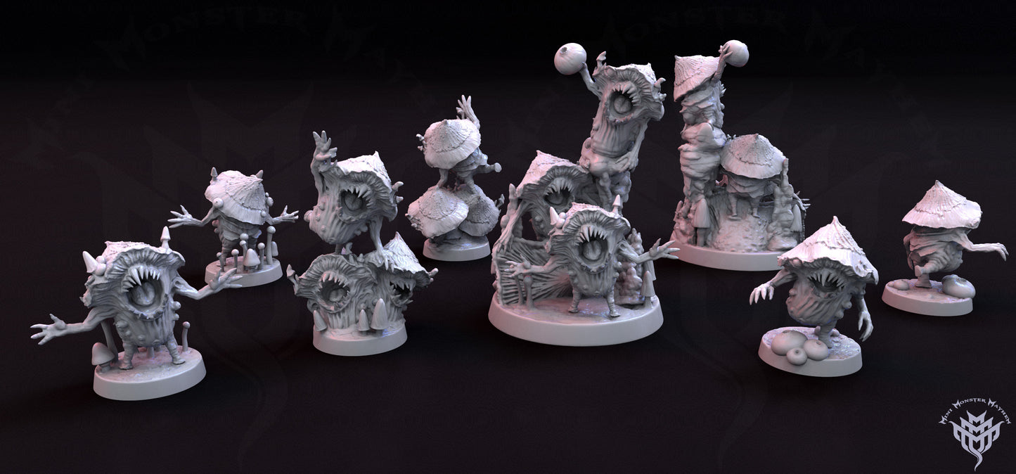 Myconid Spud Gang - by Mini Monster Mayhem- Tabletop RPG Miniature - Roleplaying 3D Printed Fantasy Mini