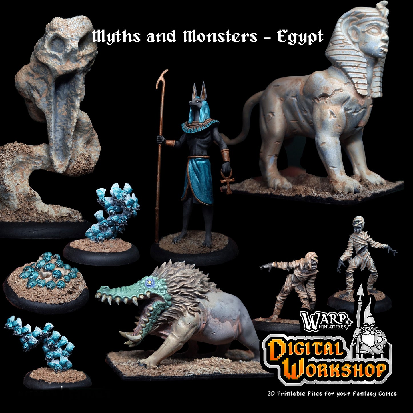 Myths and Monsters: Egypt (x9) - TTRPG - Wargaming - Dungeons and Dragons