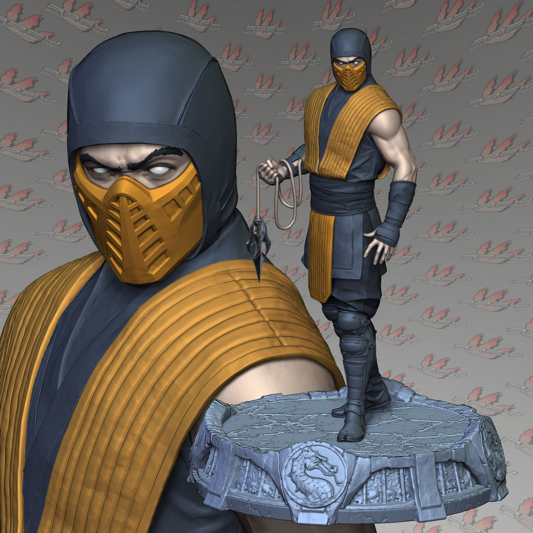 Ninja - Scorpion - by Prey Studios- Tabletop RPG Miniature - Roleplaying 3D Printed Fantasy Mini