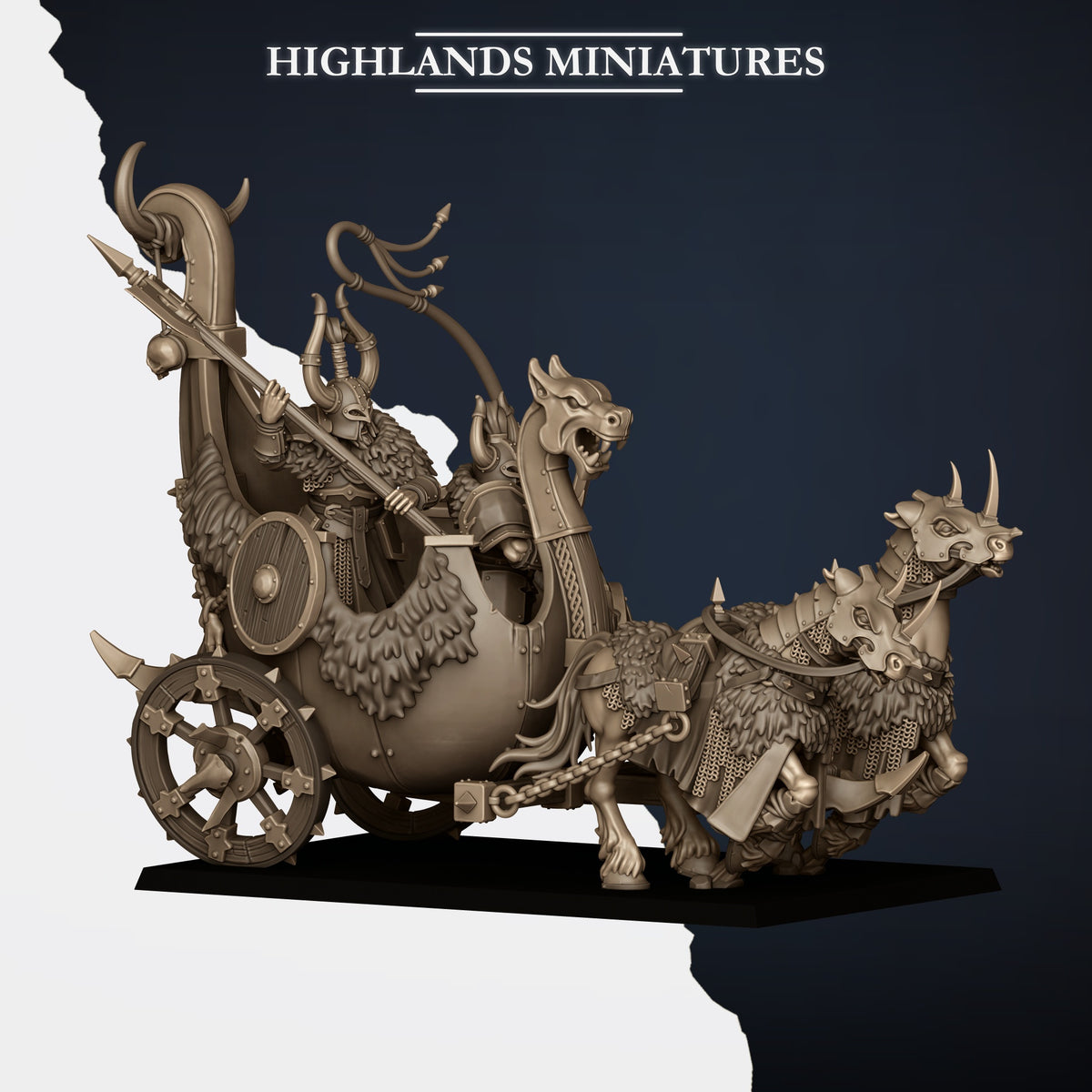 Norse Huscarl Chariot - TTRPG - Wargaming - Dungeons and Dragons