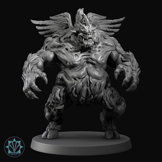 Nalfeshnee - Demon - Dungeons and Dragons - by Realm of Paths - Tabletop RPG Miniature - Roleplaying 3D Printed Fantasy Mini