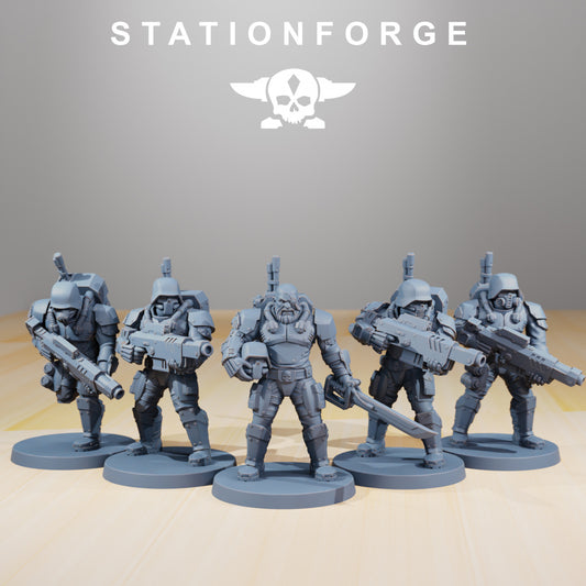 National Guard - Infantry - by Station Forge - Tabletop RPG Miniature - Roleplaying 3D Printed Fantasy Mini