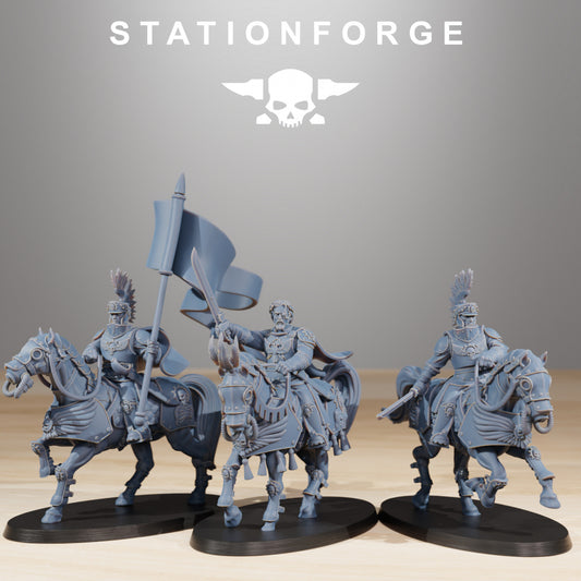 National Guard Cavalry Commanders - Compatible with Warhammer 40K - by Station Forge - Tabletop RPG Miniature - Roleplaying 3D Printed Fantasy Mini