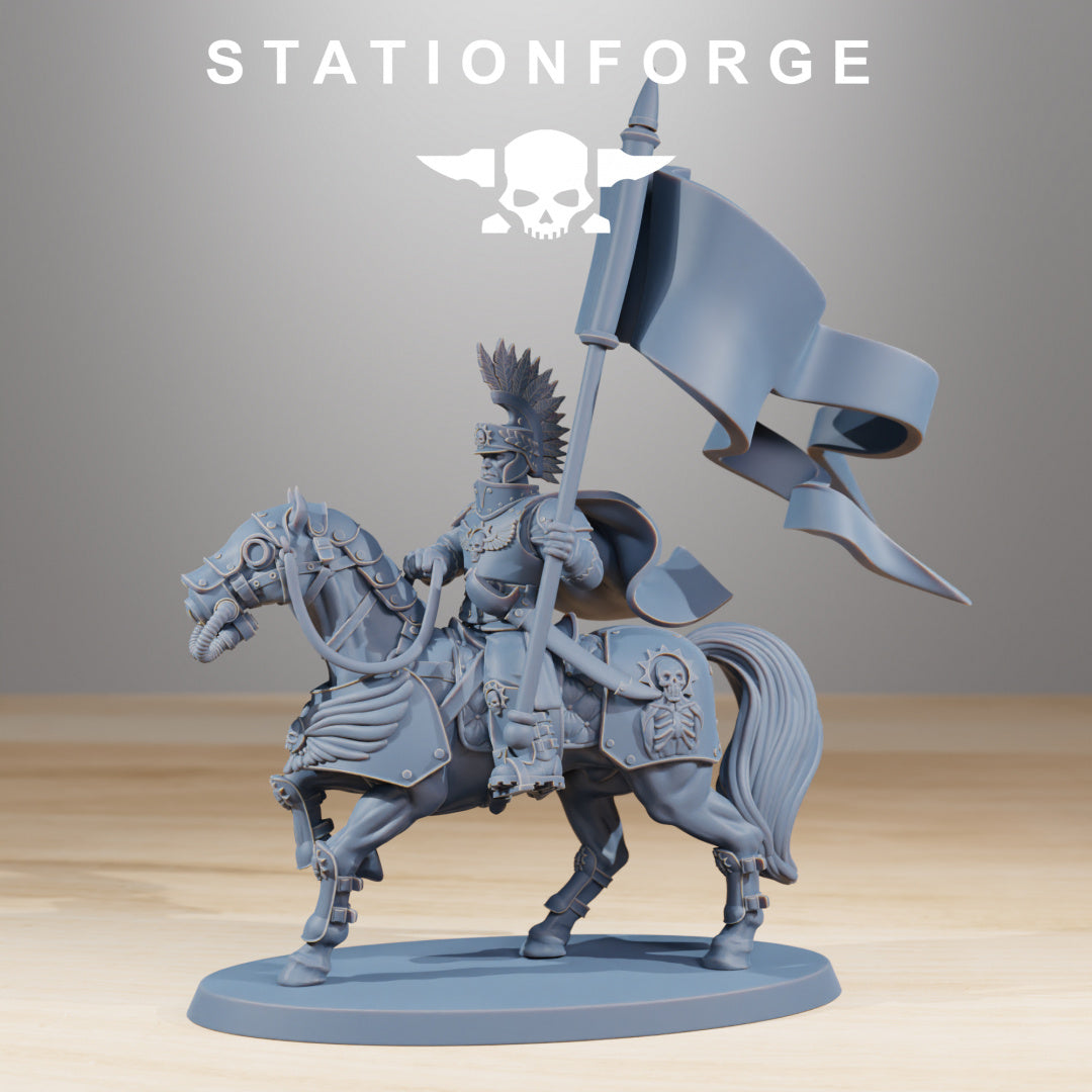 National Guard Cavalry Commanders - Compatible with Warhammer 40K - by Station Forge - Tabletop RPG Miniature - Roleplaying 3D Printed Fantasy Mini