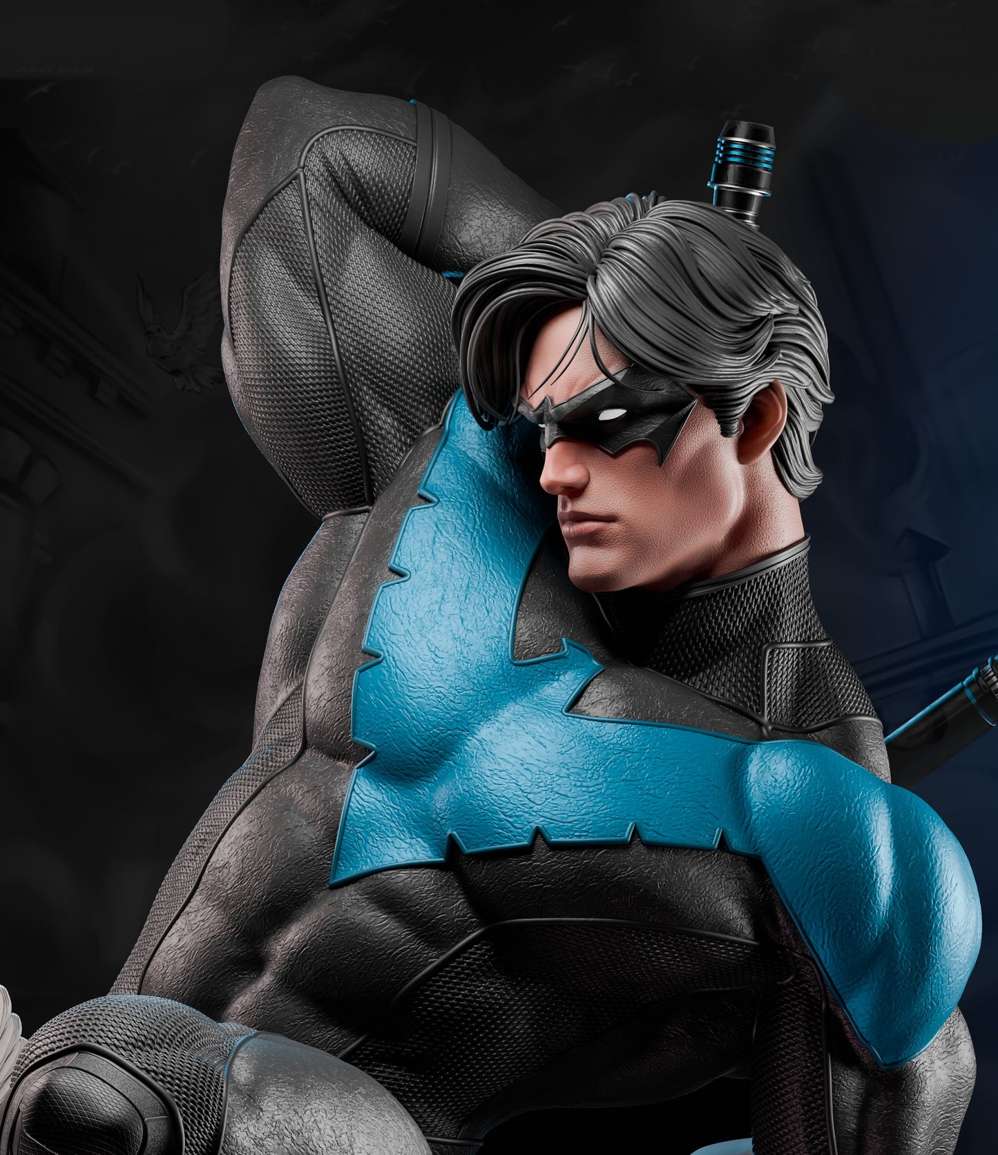 Nightwing Sculpture (75mm to 500mm) - Unassembled/Unpainted/3D Print