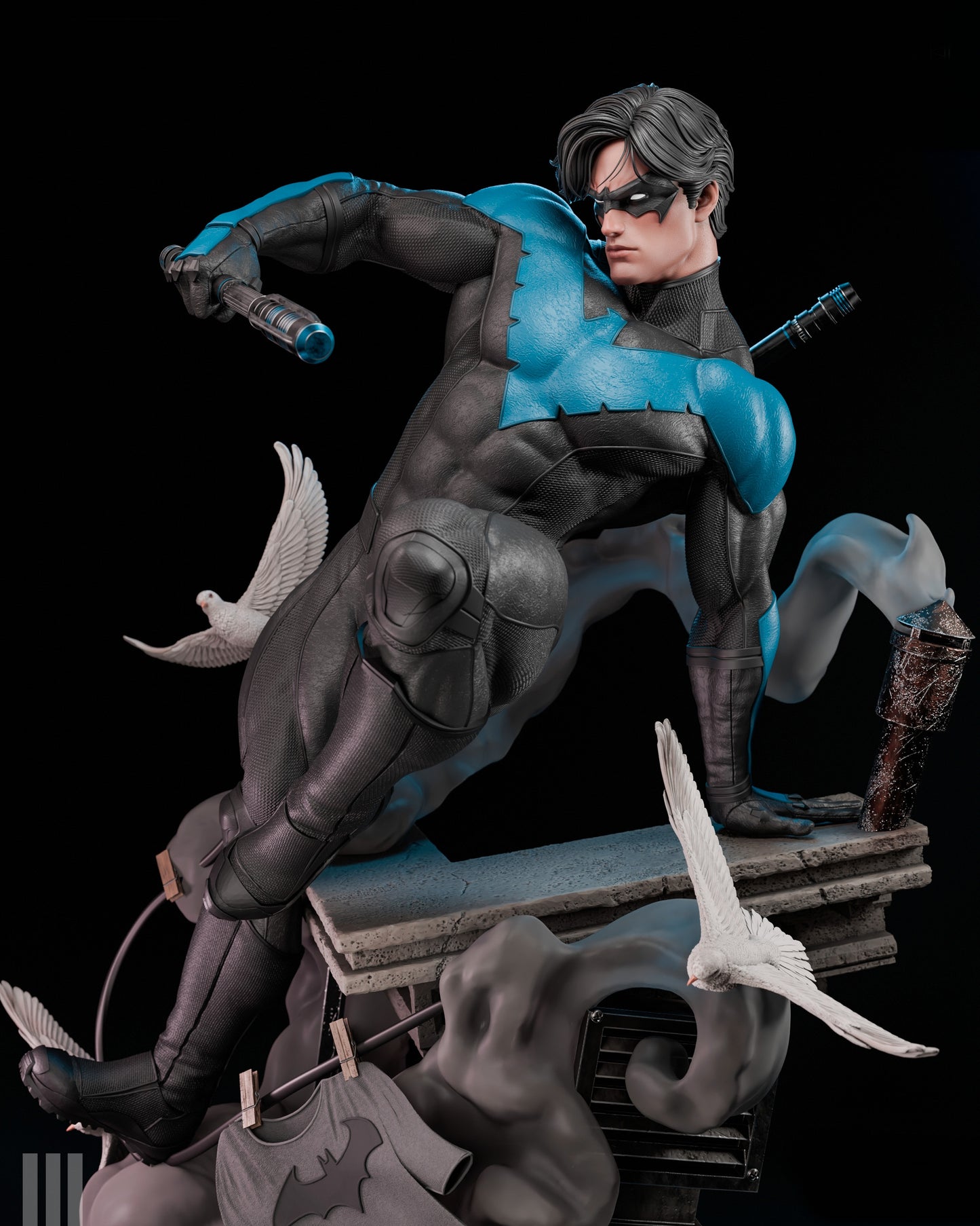 Nightwing Sculpture (75mm to 500mm) - Unassembled/Unpainted/3D Print