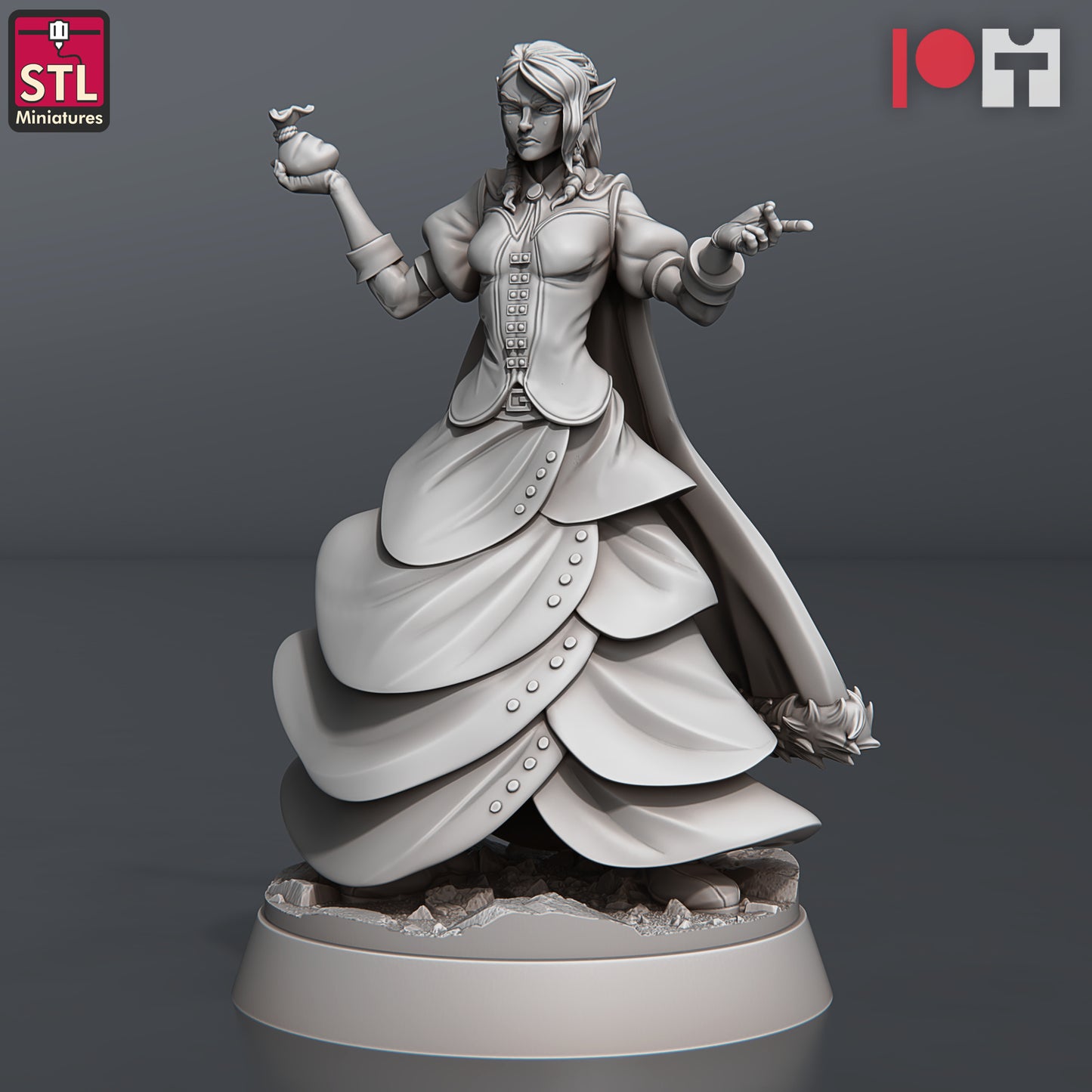 Nobles Set - NPC - Town-Folks - by STL Miniatures - Tabletop RPG Miniature - Roleplaying 3D Printed Fantasy Mini - by STL Miniatures - Tabletop RPG Miniature - Roleplaying 3D Printed Fantasy Mini