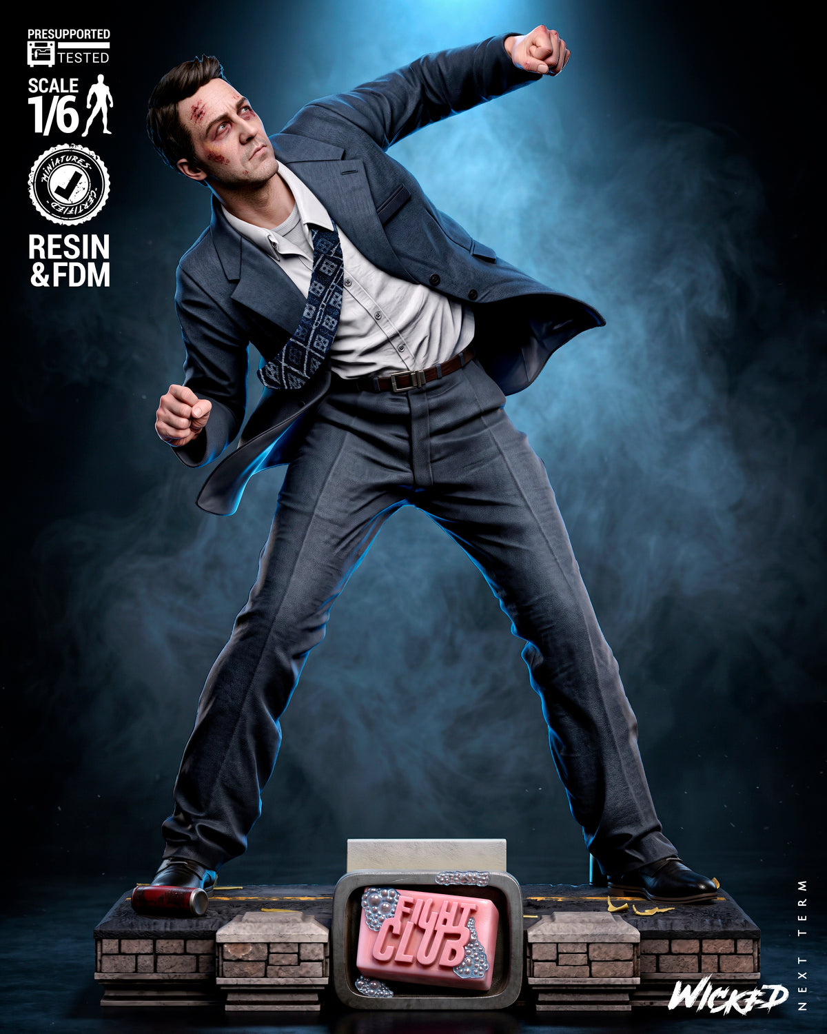 Fight Club Diorama (75mm to 500mm) - Unassembled/Unpainted/3D Print