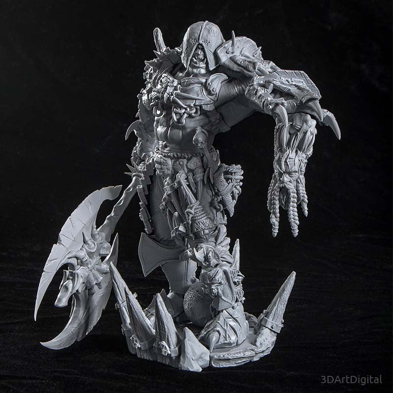 ORC WARLORD Diorama - by 3dartDigital - Tabletop RPG Miniature - Roleplaying 3D Printed Fantasy Mini