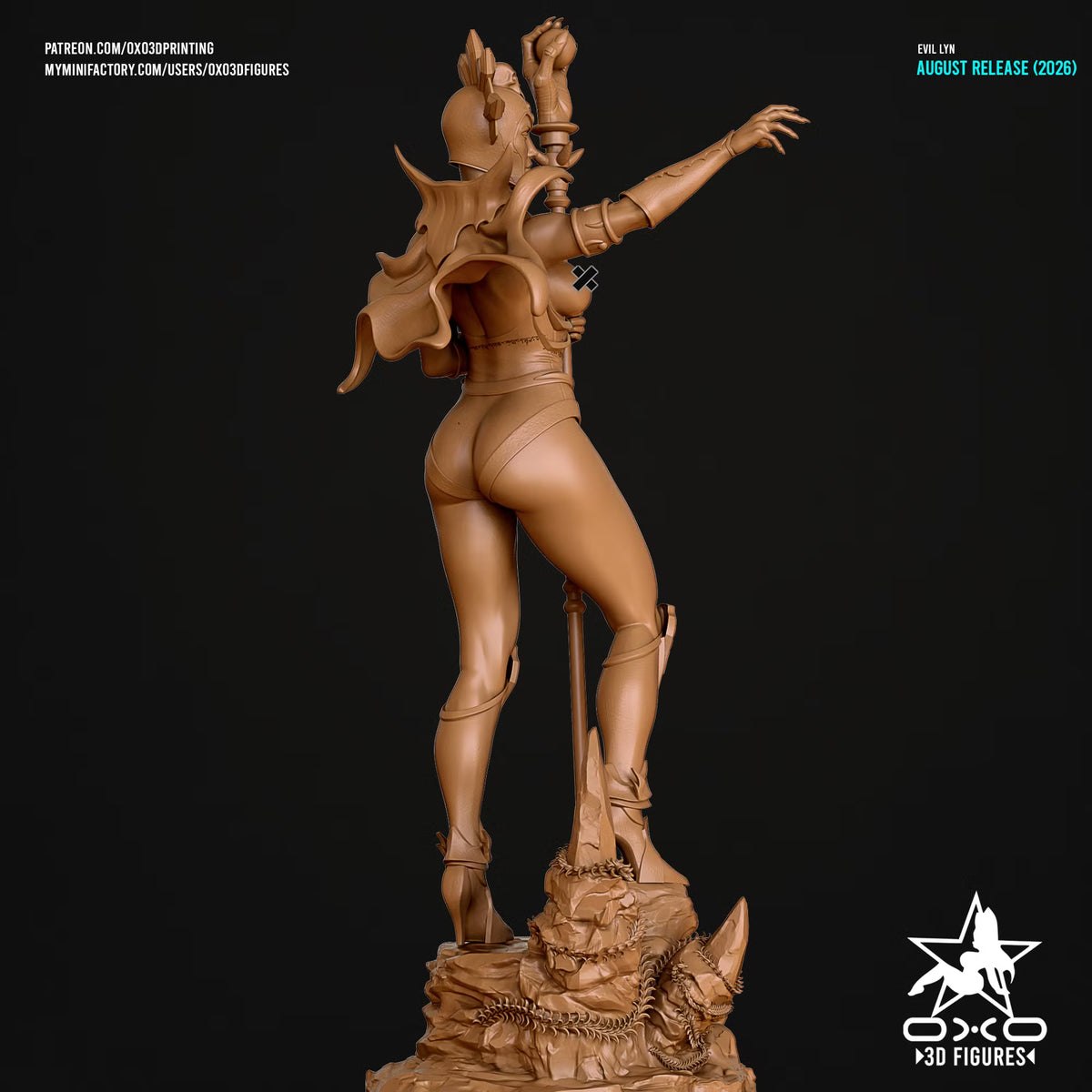 Evil lyn NSFW Sculpture (75mm to 500mm) - Unassembled/Unpainted/3D Print