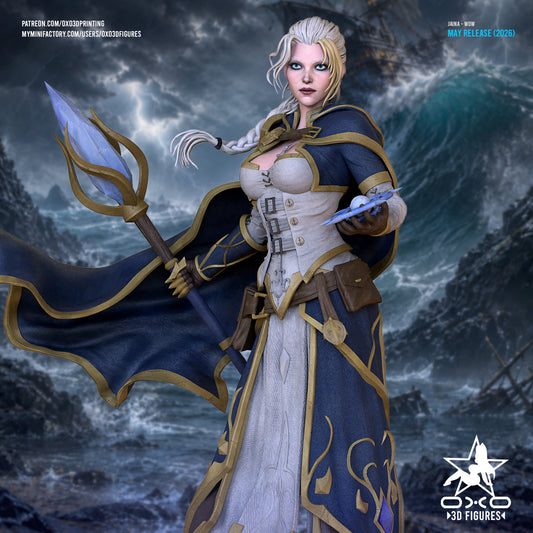 Jaina Proudmoore Sculpture (75mm to 500mm) - Unassembled/Unpainted/3D Print