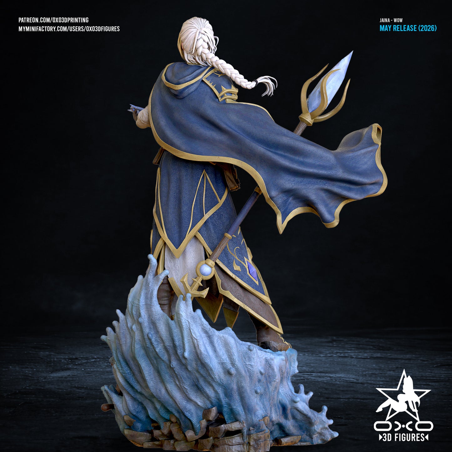 Jaina Proudmoore Sculpture (75mm to 500mm) - Unassembled/Unpainted/3D Print