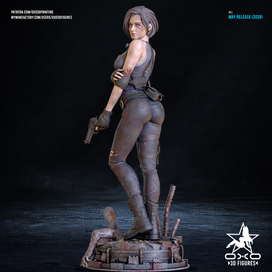 Jill Valentine Sculpture (75mm to 500mm) - Unassembled/Unpainted/3D Print