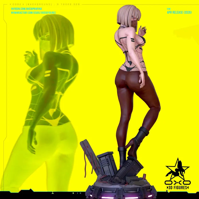 Kiwi Sculpture (75mm to 500mm) Cyberpunk - Unassembled/Unpainted/3D Print