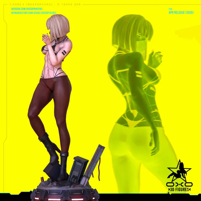 Kiwi Sculpture (75mm to 500mm) Cyberpunk - Unassembled/Unpainted/3D Print