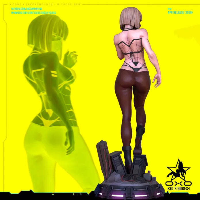 Kiwi Sculpture (75mm to 500mm) Cyberpunk - Unassembled/Unpainted/3D Print