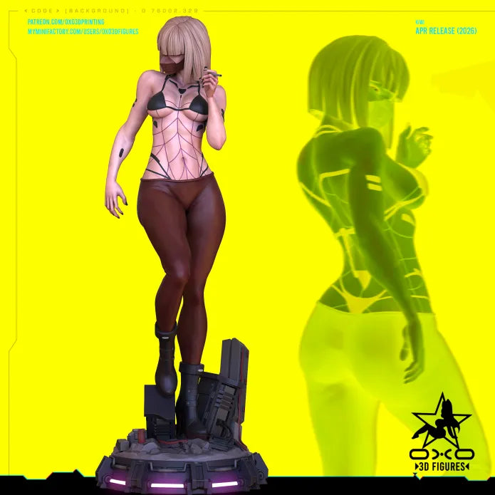 Kiwi Sculpture (75mm to 500mm) Cyberpunk - Unassembled/Unpainted/3D Print