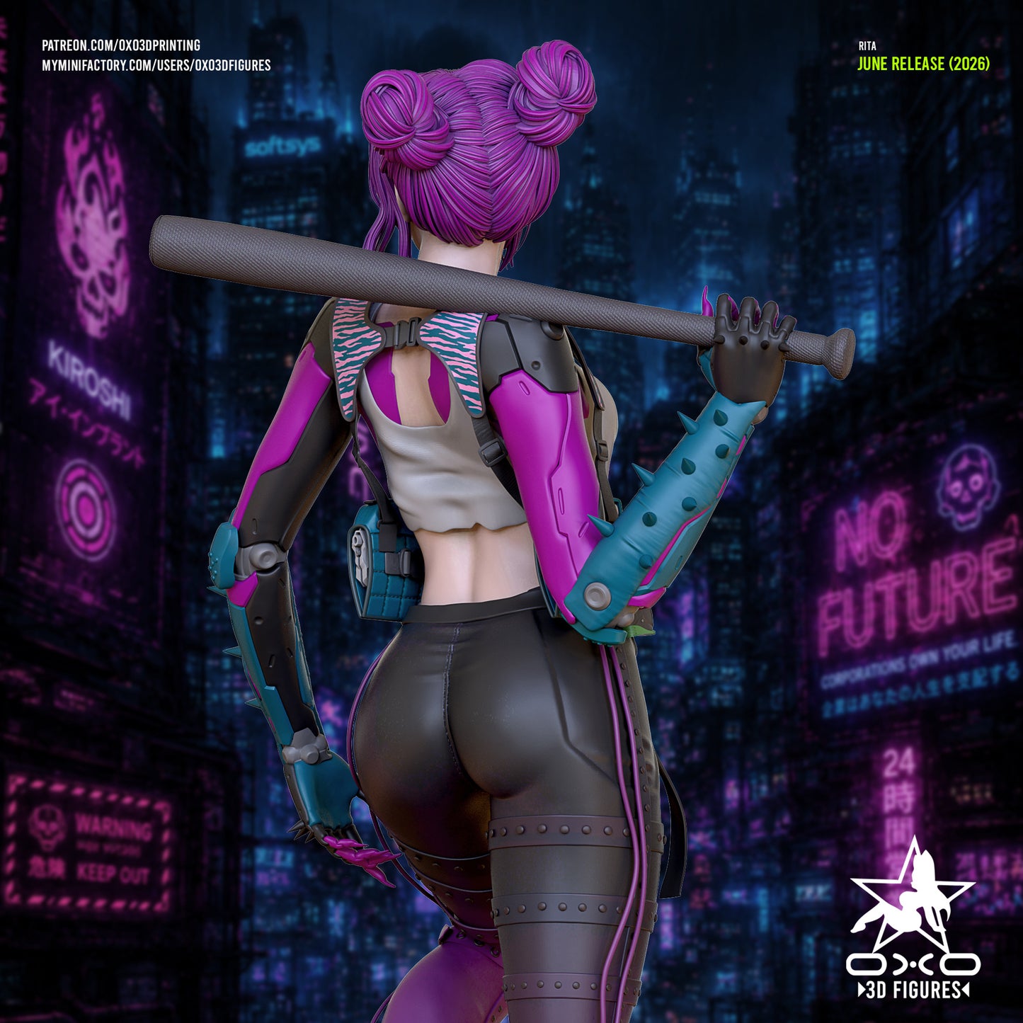 Rita Sculpture (75mm to 500mm) - Unassembled/Unpainted/3D Print
