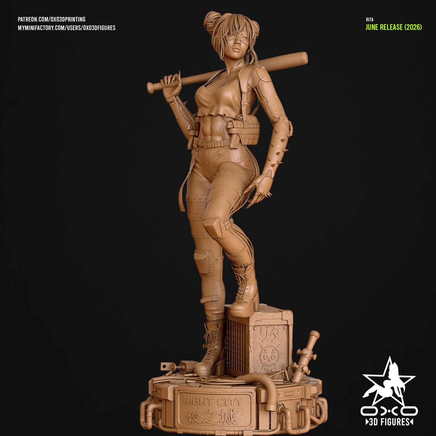 Rita Sculpture (75mm to 500mm) - Unassembled/Unpainted/3D Print