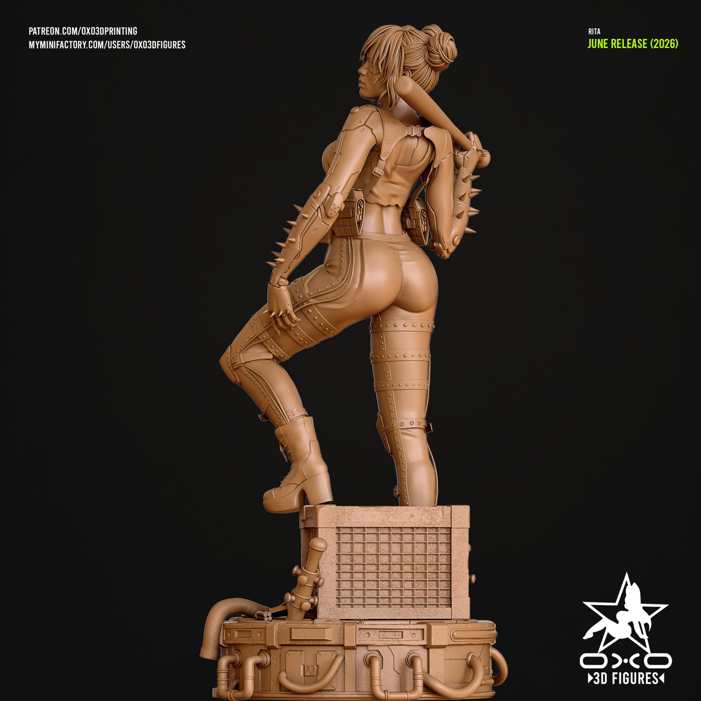 Rita Sculpture (75mm to 500mm) - Unassembled/Unpainted/3D Print