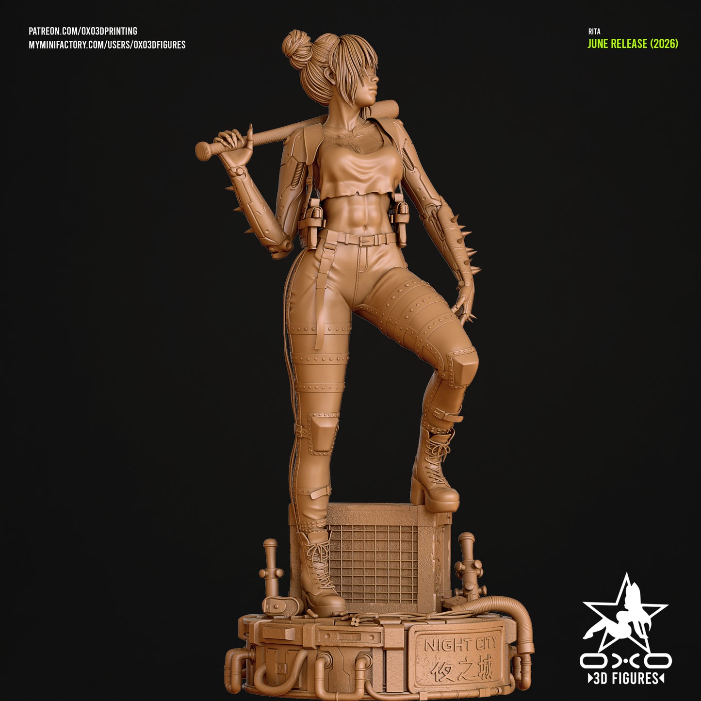 Rita Sculpture (75mm to 500mm) - Unassembled/Unpainted/3D Print