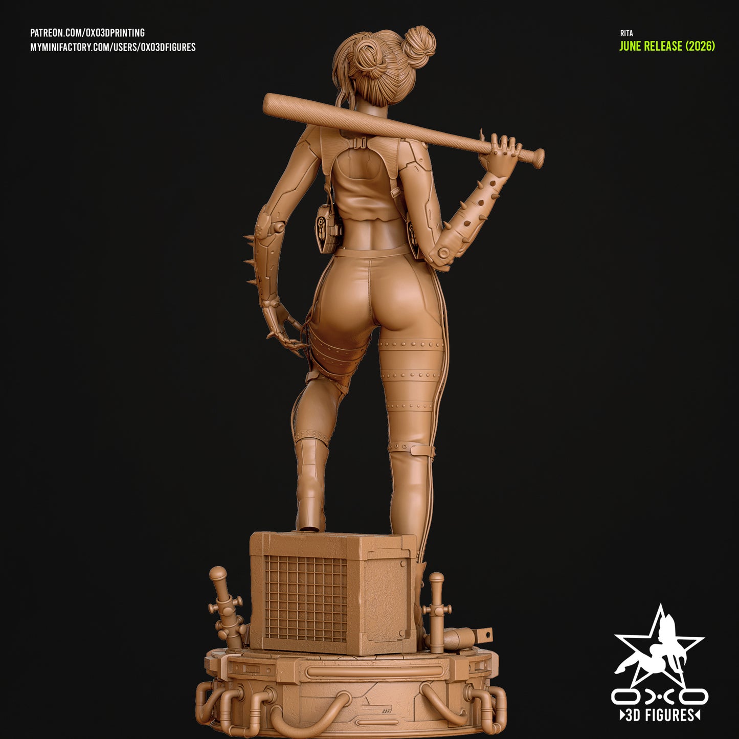 Rita Sculpture (75mm to 500mm) - Unassembled/Unpainted/3D Print
