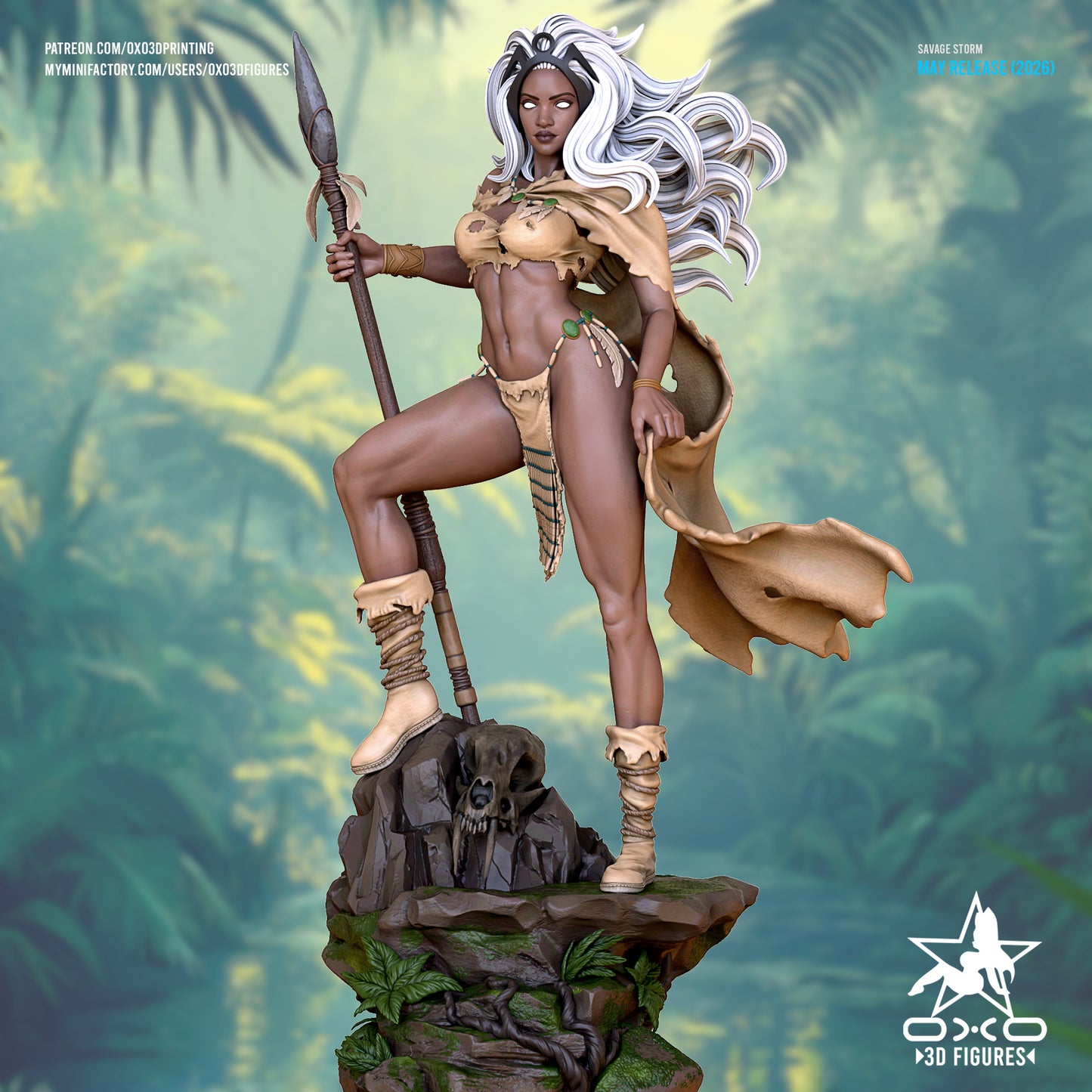 Savage Land: Storm Sculpture (75mm to 500mm) - Unassembled/Unpainted/3D Print