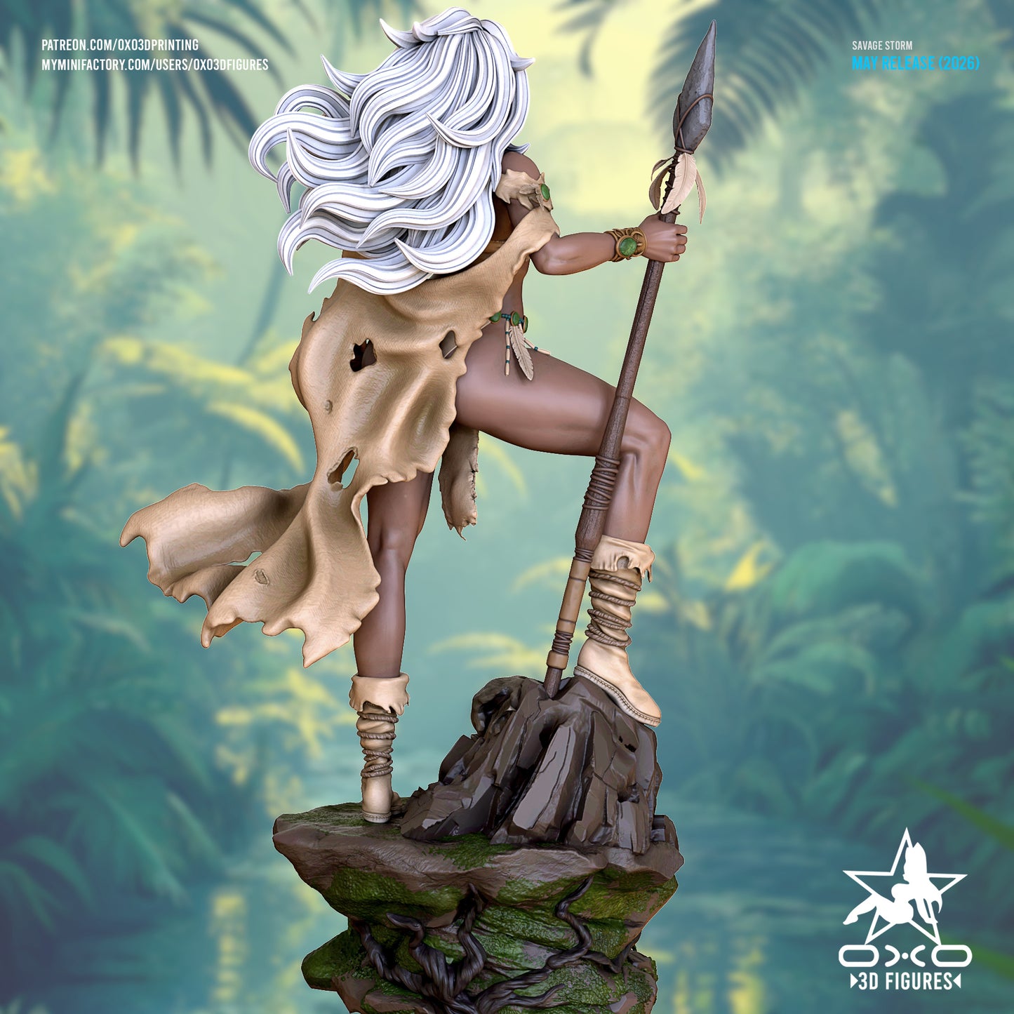 Savage Land: Storm Sculpture (75mm to 500mm) - Unassembled/Unpainted/3D Print