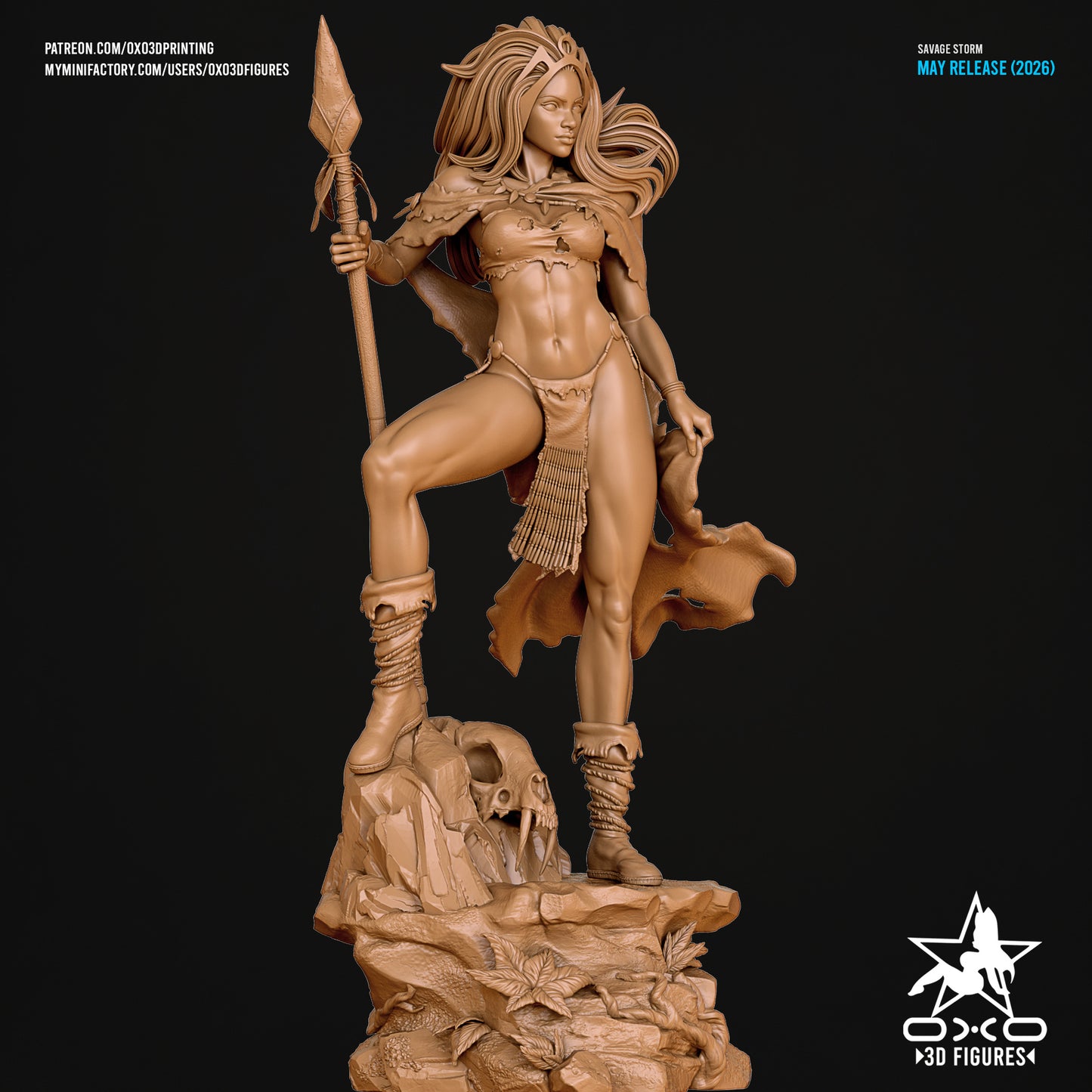 Savage Land: Storm Sculpture (75mm to 500mm) - Unassembled/Unpainted/3D Print