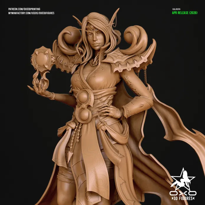 Xalatath Sculpture (75mm to 500mm) - Unassembled/Unpainted/3D Print