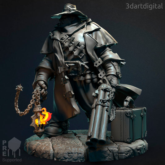 Ogre Vampire Hunter - Mordheim - by 3DartDigital- Tabletop RPG Miniature - Roleplaying 3D Printed Fantasy Mini